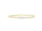 Popcorn Diamond Bar Bracelet 4.8mm Textured Chain
