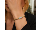 Popcorn Diamond Bar Bracelet 4.8mm Textured Chain