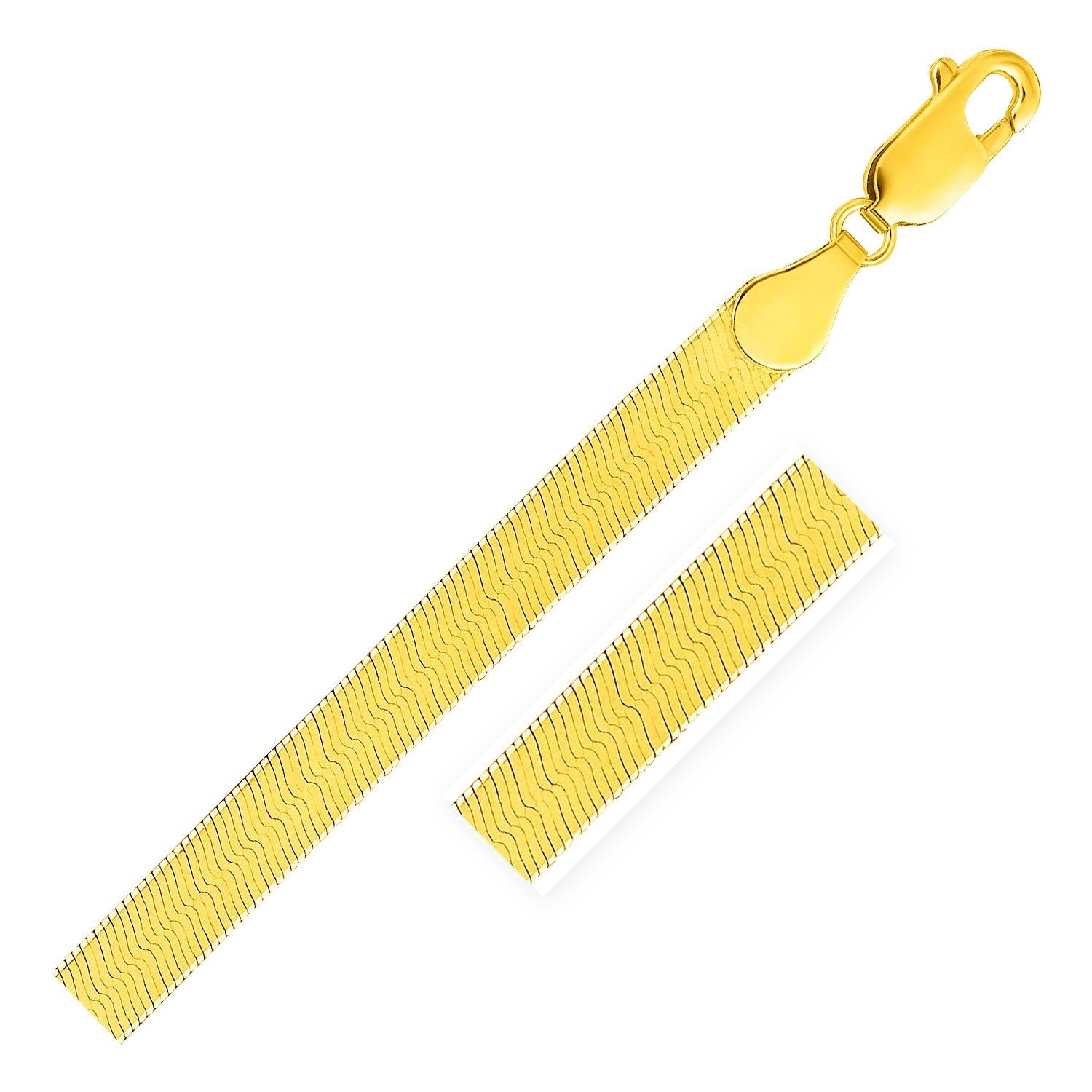 Super Flex Herringbone Bracelet 6mm Smooth Chain