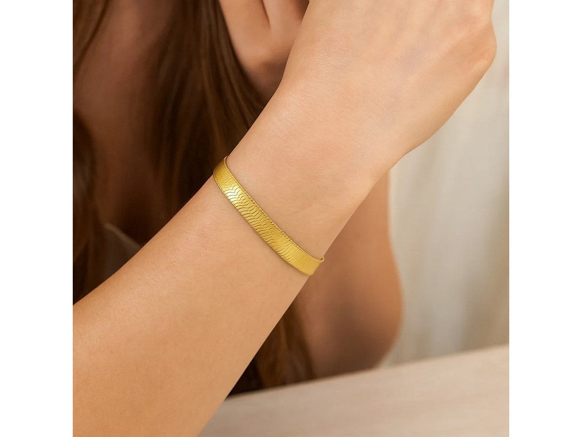 Super Flex Herringbone Bracelet 6mm Smooth Chain