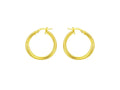 Interlocking Trinity Hoop Earrings with Hinged Closure