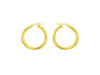 Interlocking Trinity Hoop Earrings with Hinged Closure