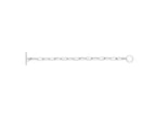 Paperclip Toggle Link Bracelet 10.2mm in Rhodium Sterling Silver