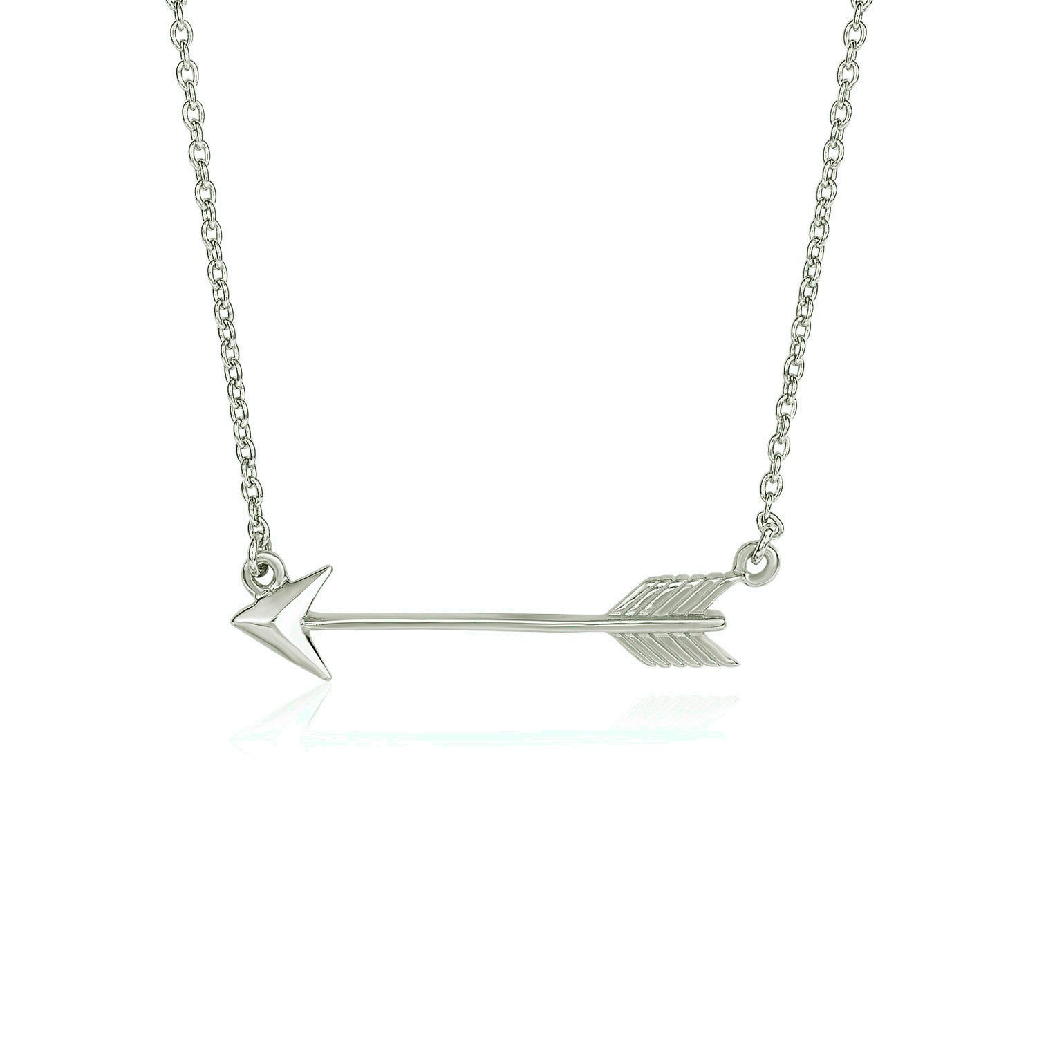 Sterling Silver Arrow Link Necklace