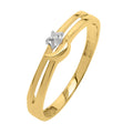 Celestial Star & Moon Diamond Cut Ring