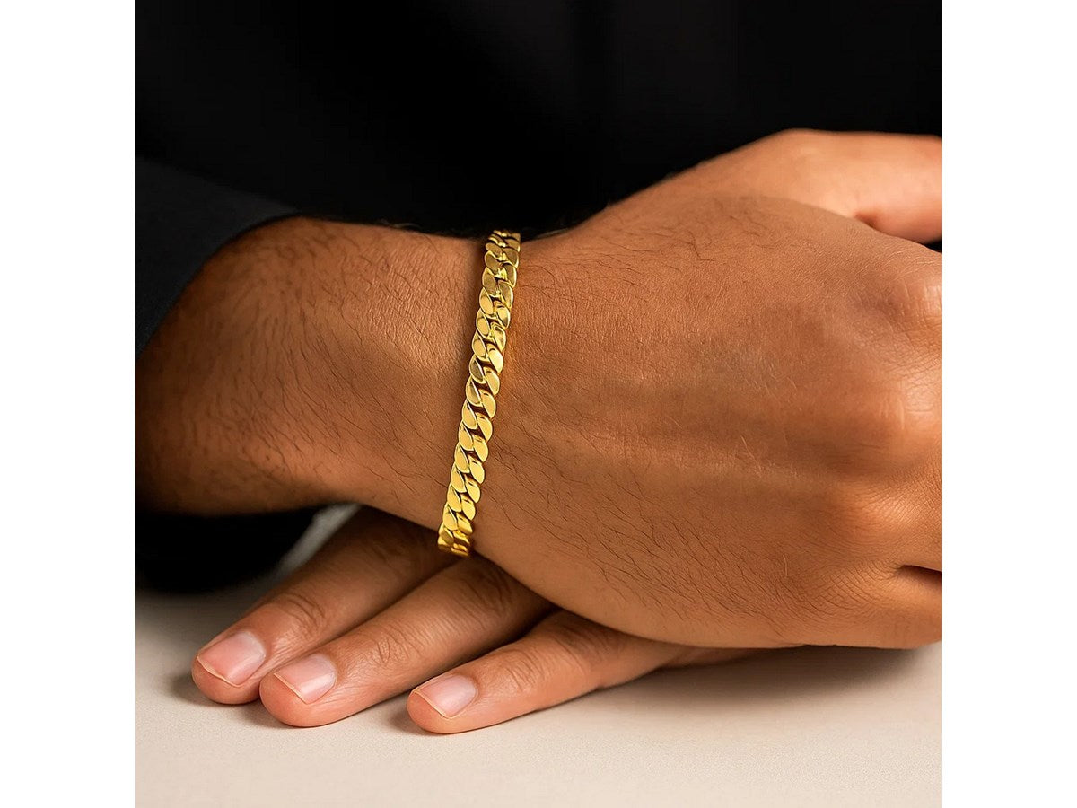 Men’s Curb Chain Bracelet 8mm Bold Classic Style