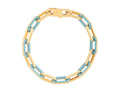 Turquoise Paperclip Link Bracelet 7mm Contemporary Style