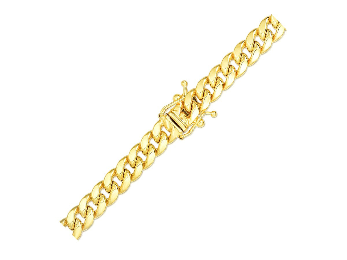 Semi-Solid Miami Cuban Link Bracelet 6.1mm
