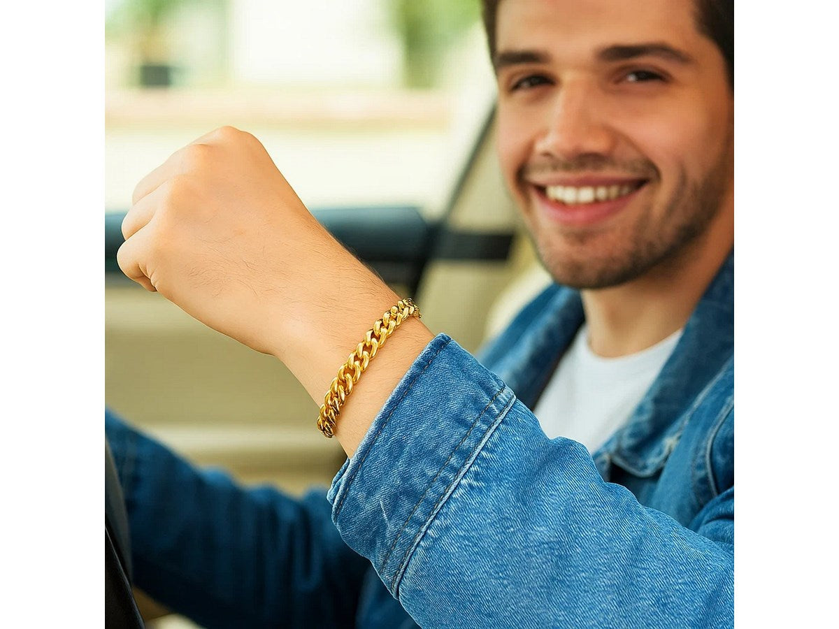 Semi-Solid Miami Cuban Link Bracelet 6.1mm