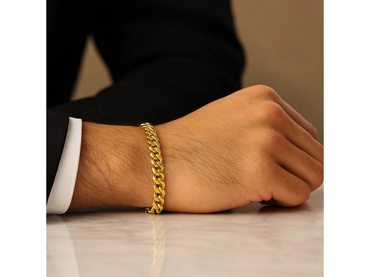 Semi-Solid Miami Cuban Link Bracelet 6.1mm