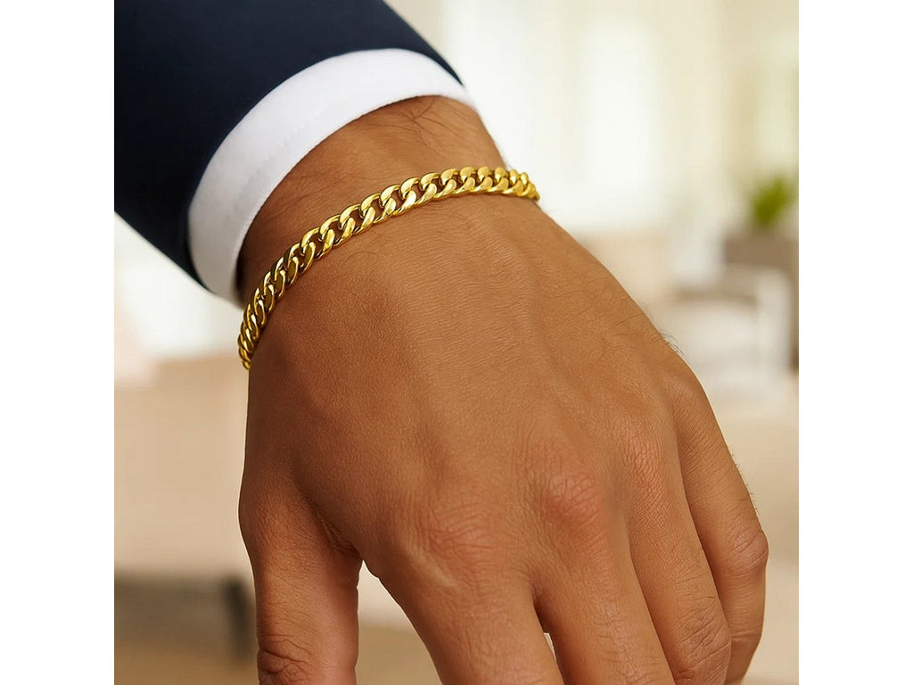 Semi-Solid Miami Cuban Link Bracelet 6.1mm