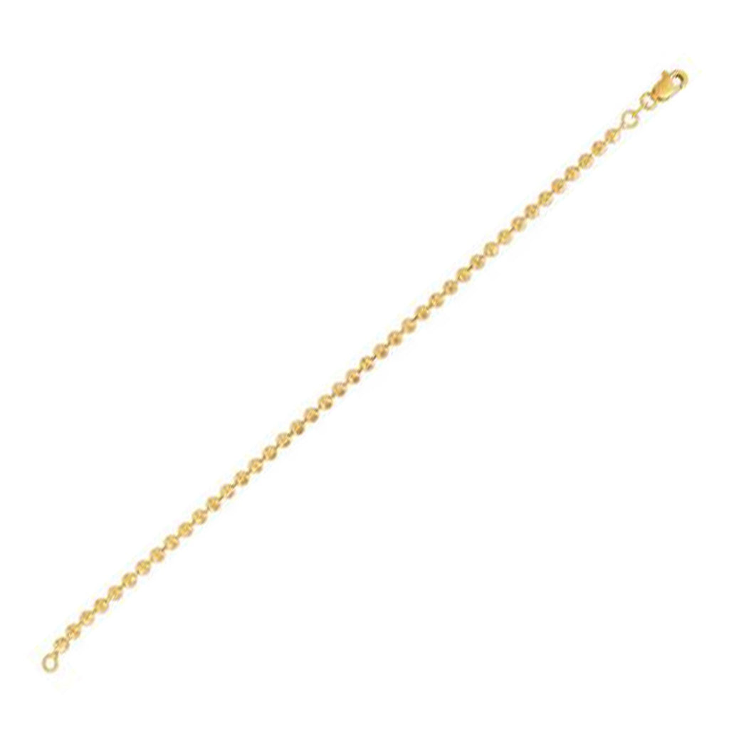 Moon Cut Bead Chain Bracelet 3mm