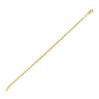 Moon Cut Bead Chain Bracelet 3mm