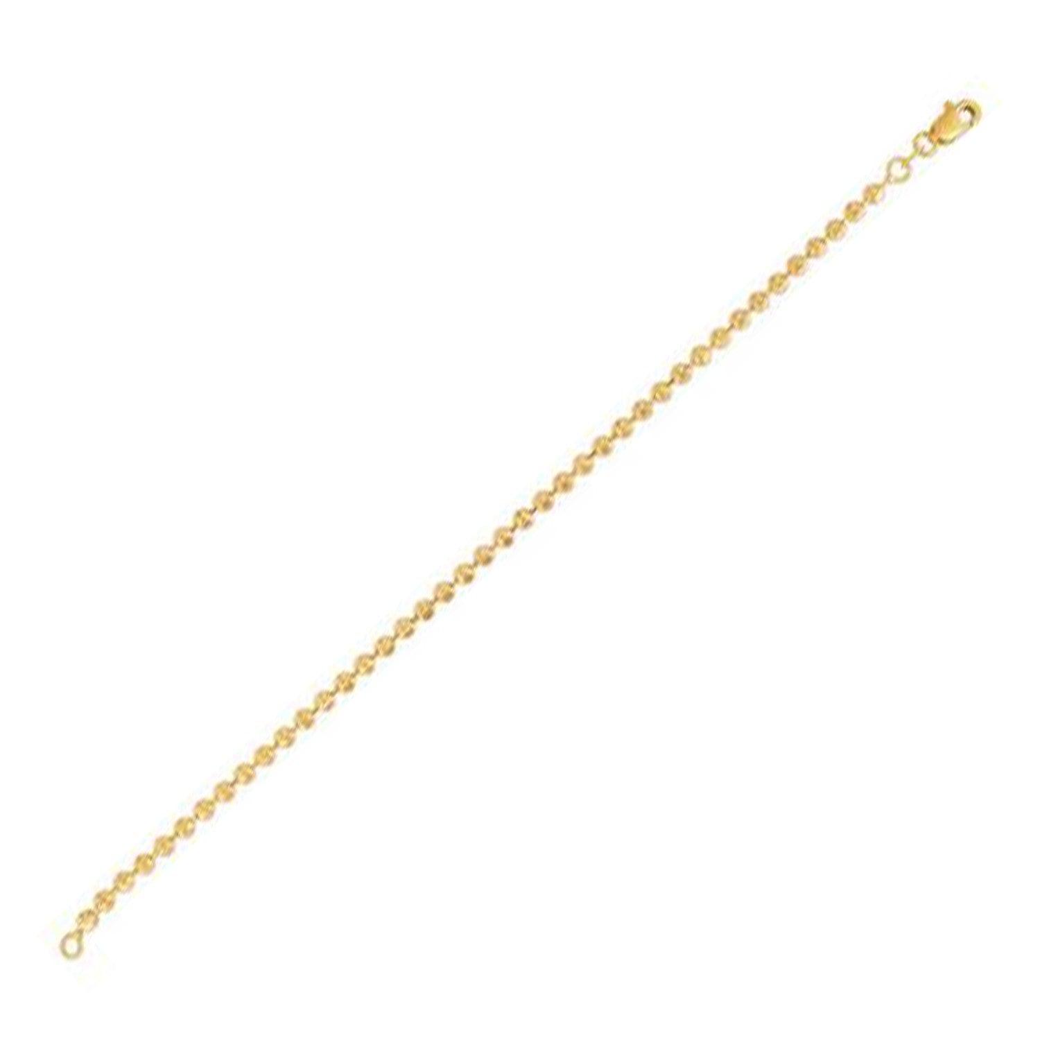 Moon Cut Bead Chain Bracelet 3mm