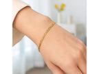 Solid Figaro Link Bracelet 3mm