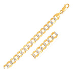 Pavé Curb Link Bracelet 9.7mm Two-Tone
