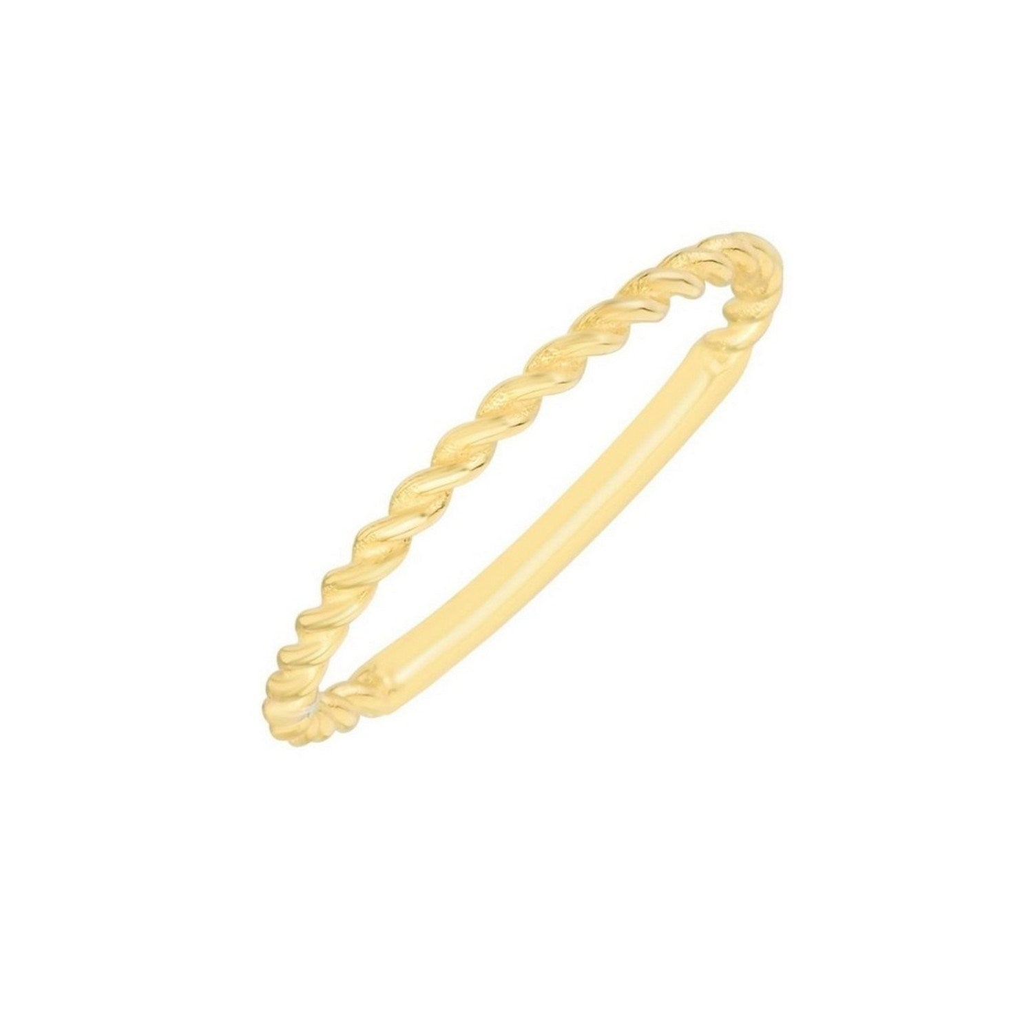 Slim Twisted Stackable Band Ring