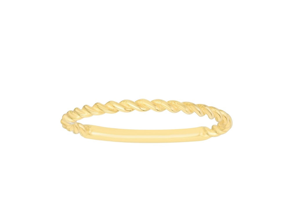 Slim Twisted Stackable Band Ring