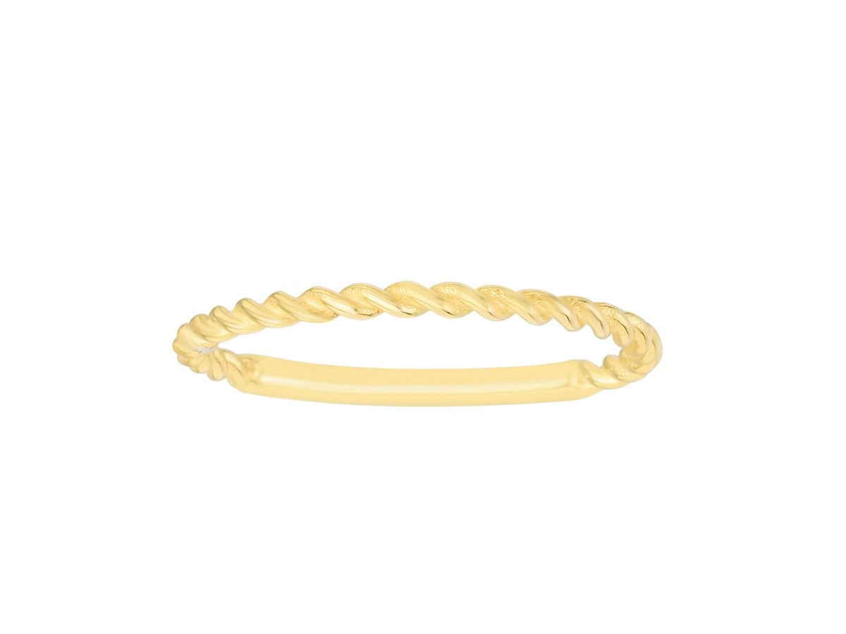 Slim Twisted Stackable Band Ring