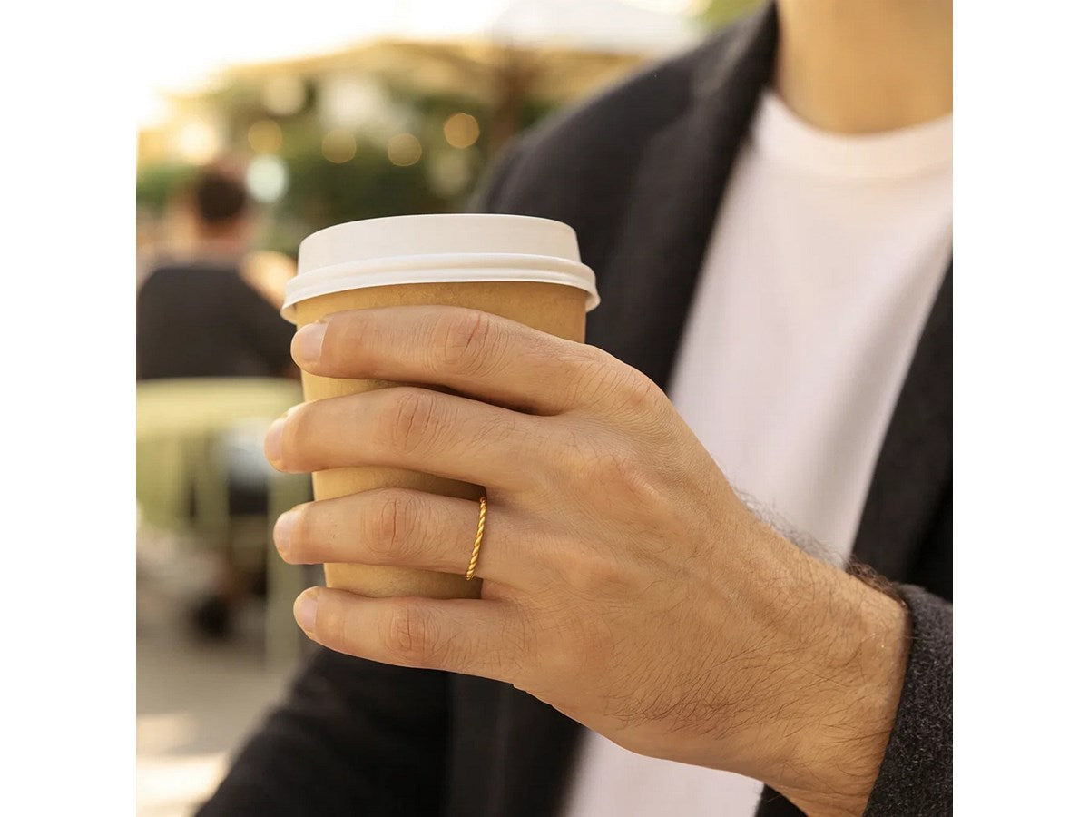 Slim Twisted Stackable Band Ring