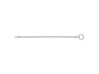 Rhodium Rope Chain Necklace with Push Lock Clasp