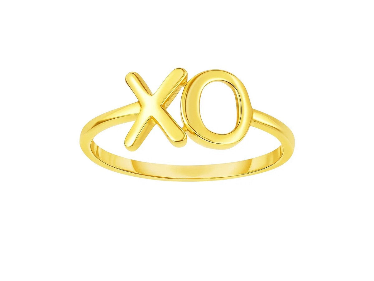 XO Love Pattern Stackable Ring