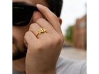 XO Love Pattern Stackable Ring