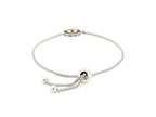 Evil Eye Adjustable Enamel Friendship Bracelet in Sterling Silver