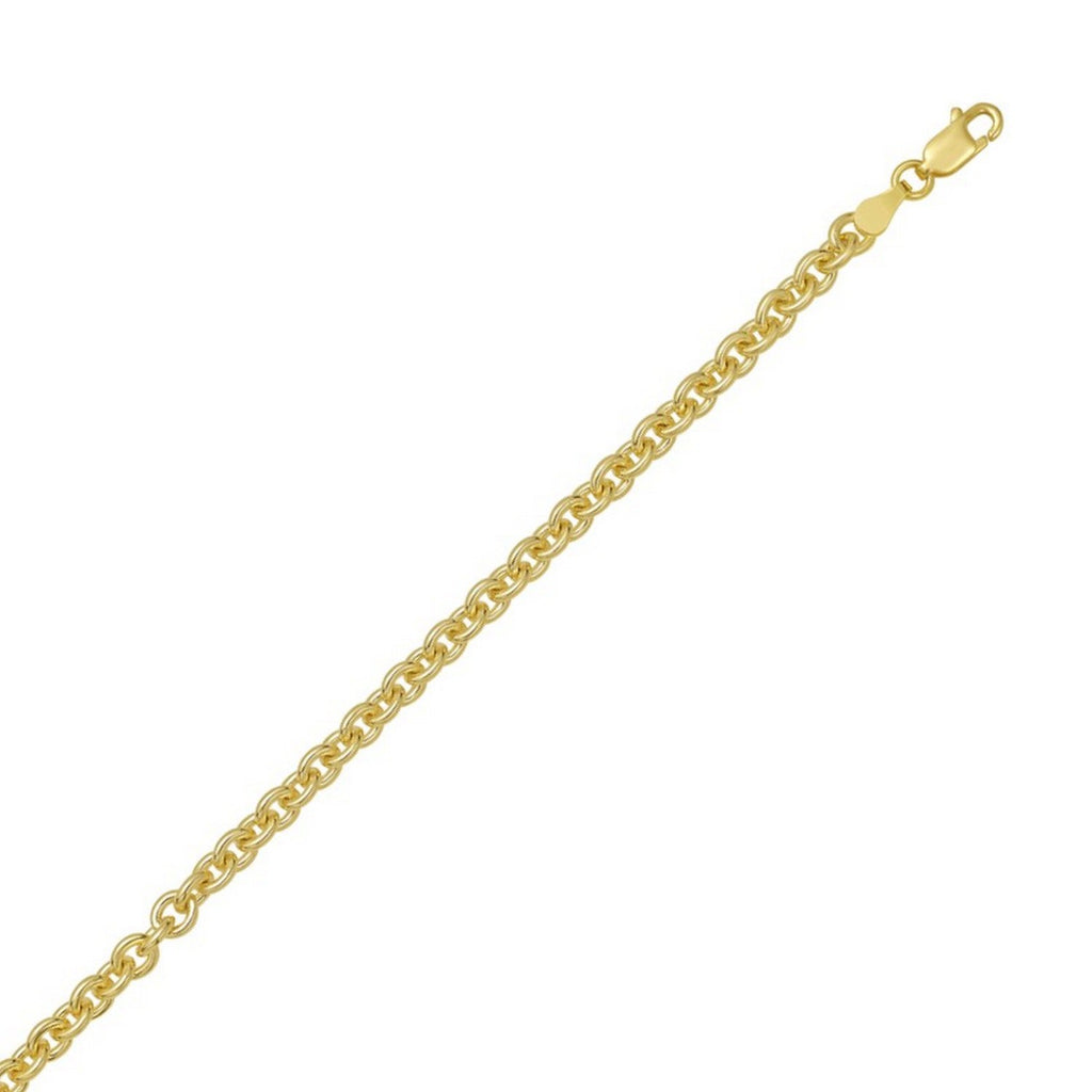 Bold Gold-Plated Rolo Chain Necklace