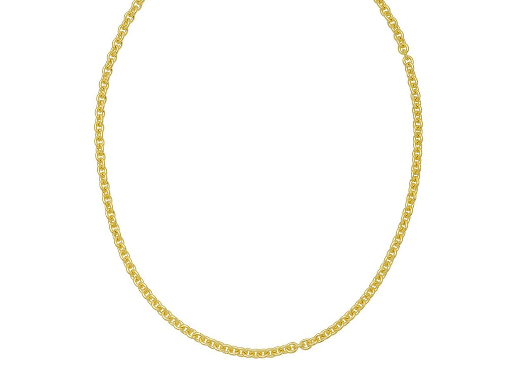Bold Gold-Plated Rolo Chain Necklace