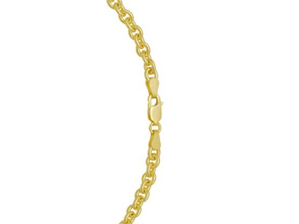 Bold Gold-Plated Rolo Chain Necklace