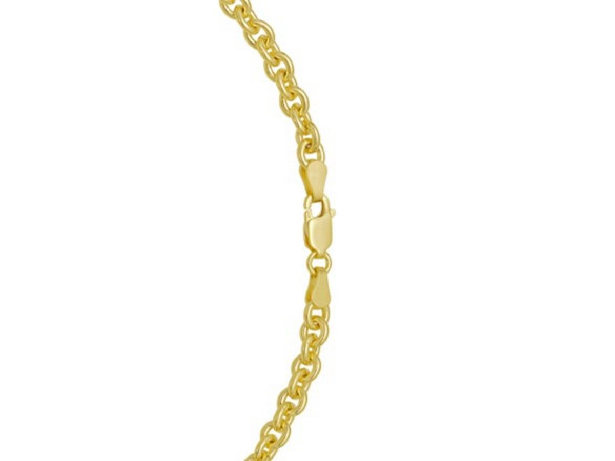 Bold Gold-Plated Rolo Chain Necklace