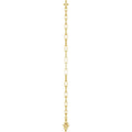 14KT Yellow Gold Paperclip Link Hoop Earrings,