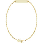 14KT Yellow Gold Paperclip Link Hoop Earrings,