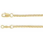14KT Yellow Gold 2mm Rolo Chain Bracelet, 7 Inch Polished Lobster Clasp