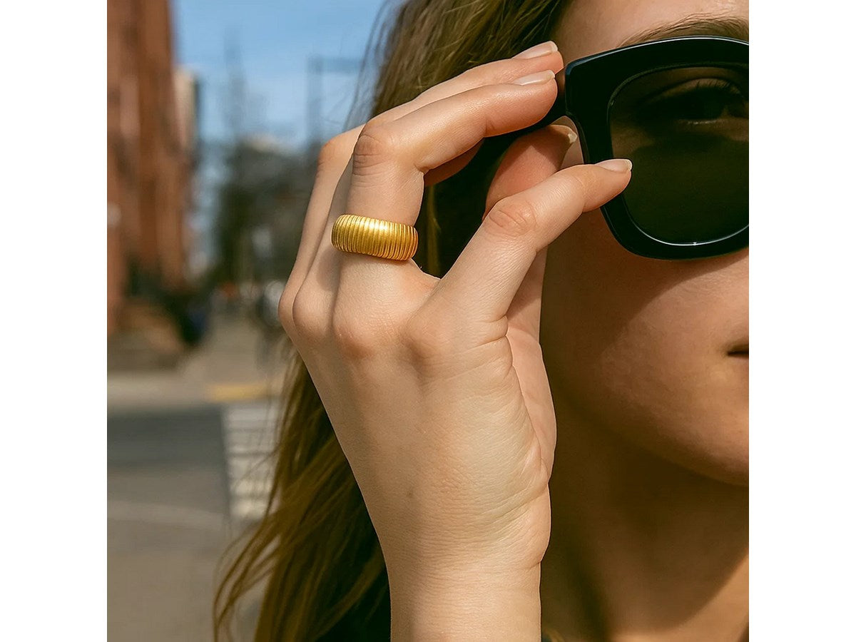 Bold Tubogas Coil Statement Ring