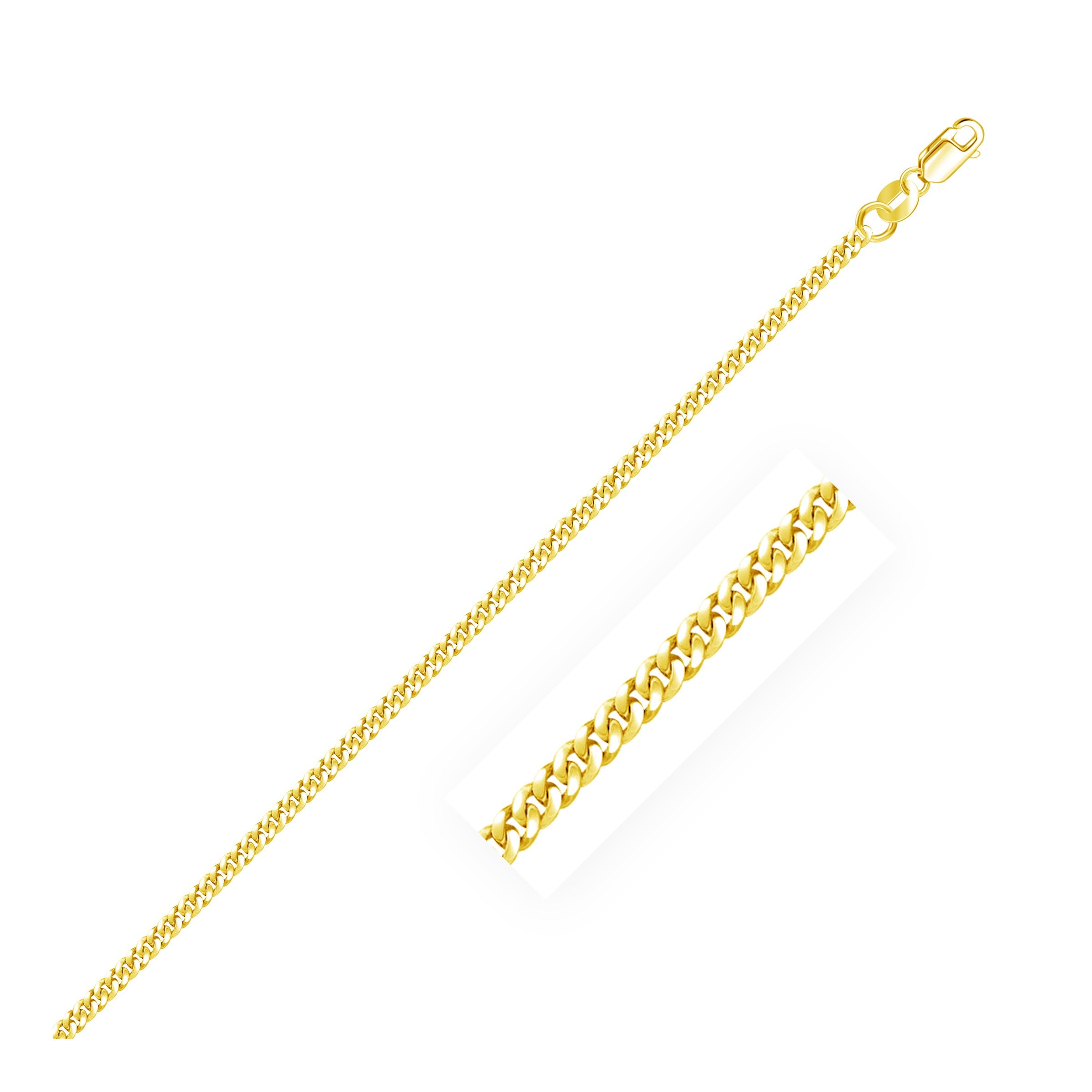 14KT Yellow Gold Gourmette Chain Necklace 2.0mm
