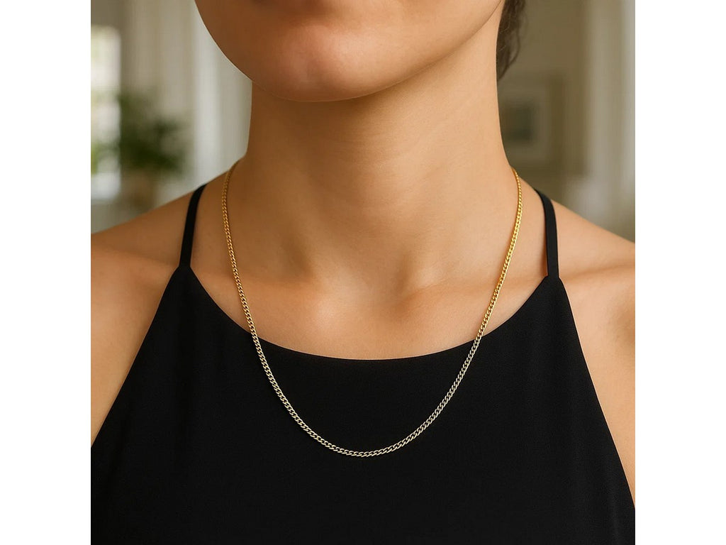 14KT Yellow Gold Gourmette Chain Necklace 2.0mm
