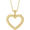 6 Stone Heart Pendant Necklace Mount Adjustable 16 to 18 Inch Customizable