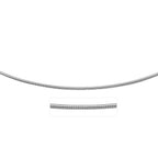 Rhodium Omega Chain Necklace 1.55mm