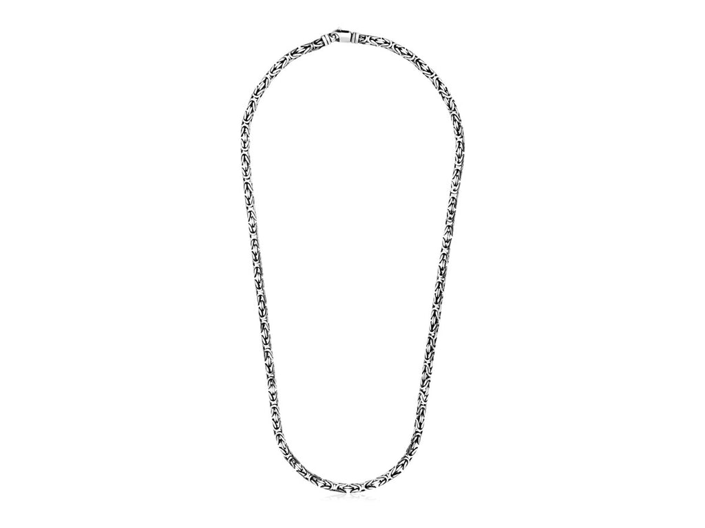 Gunmetal Byzantine Chain Necklace 5mm