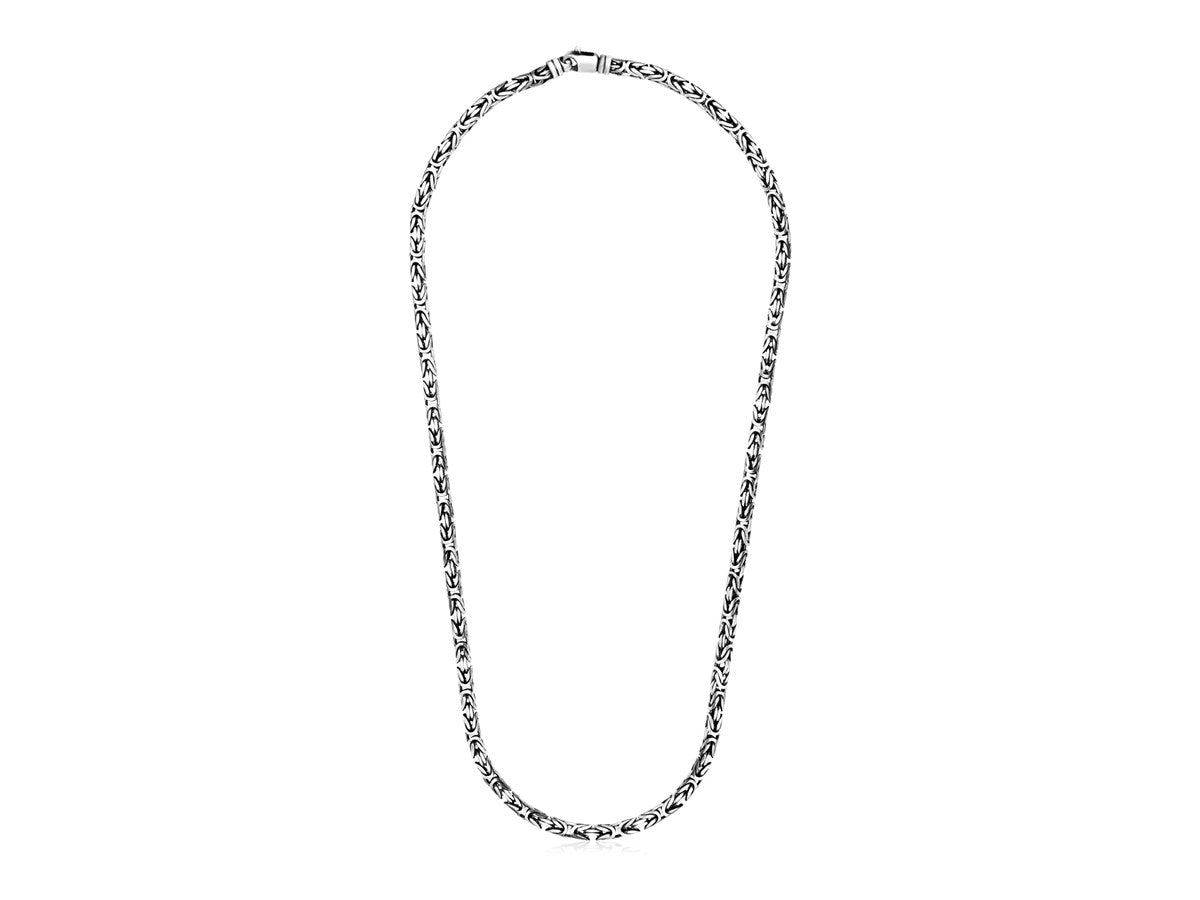Gunmetal Byzantine Chain Necklace 5mm
