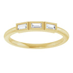 Baguette Diamond Anniversary Band 1/8 CTW Polished Finish Size 7