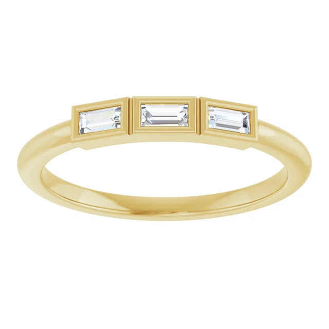 Baguette Diamond Anniversary Band 1/8 CTW Polished Finish Size 7