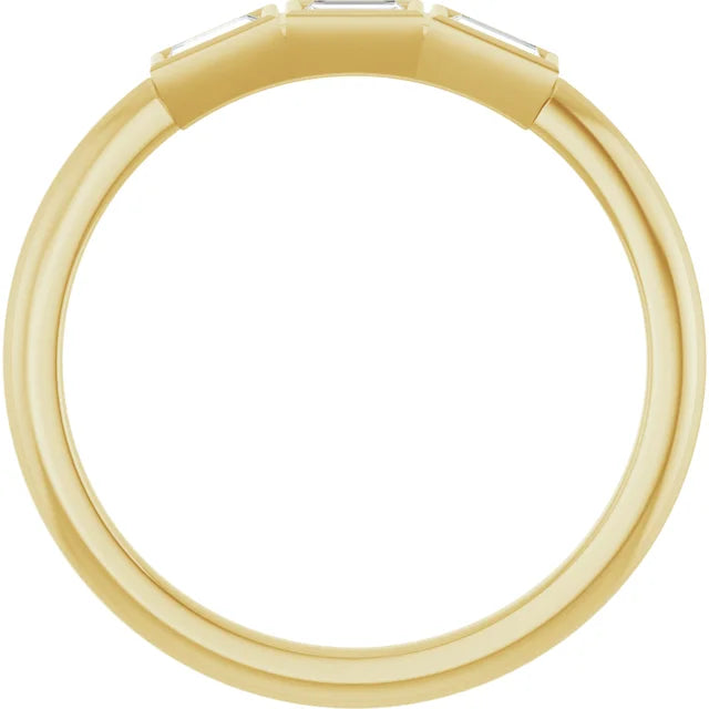 Baguette Diamond Anniversary Band 1/8 CTW Polished Finish Size 7