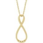 3 Stone Infinity Pendant Necklace Mount Adjustable 16 to 18 Inch Customizable