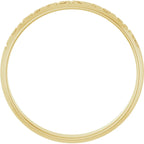 Forever Yours Engraved Half Round Band, Ultra-Lightweight 3mm Size 7