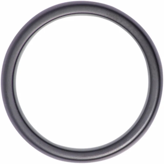 Black Ceramic Rope Inlay Comfort Fit Band 6mm Satin Finish Size 10