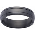 Zirconium Spinner Inlay Comfort Fit Band 6mm Polished Size 10