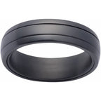 Zirconium Spinner Inlay Comfort Fit Band 6mm Polished Size 10